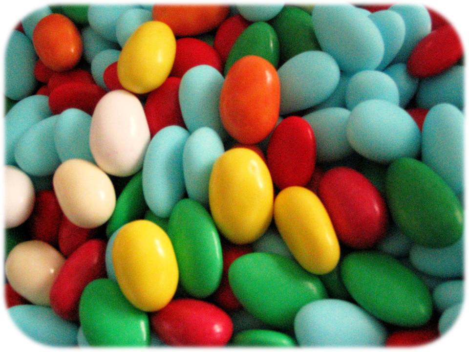 5 confetti Cioccolato + bigliettino + tulle