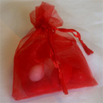 Sacchetto in tulle rosso